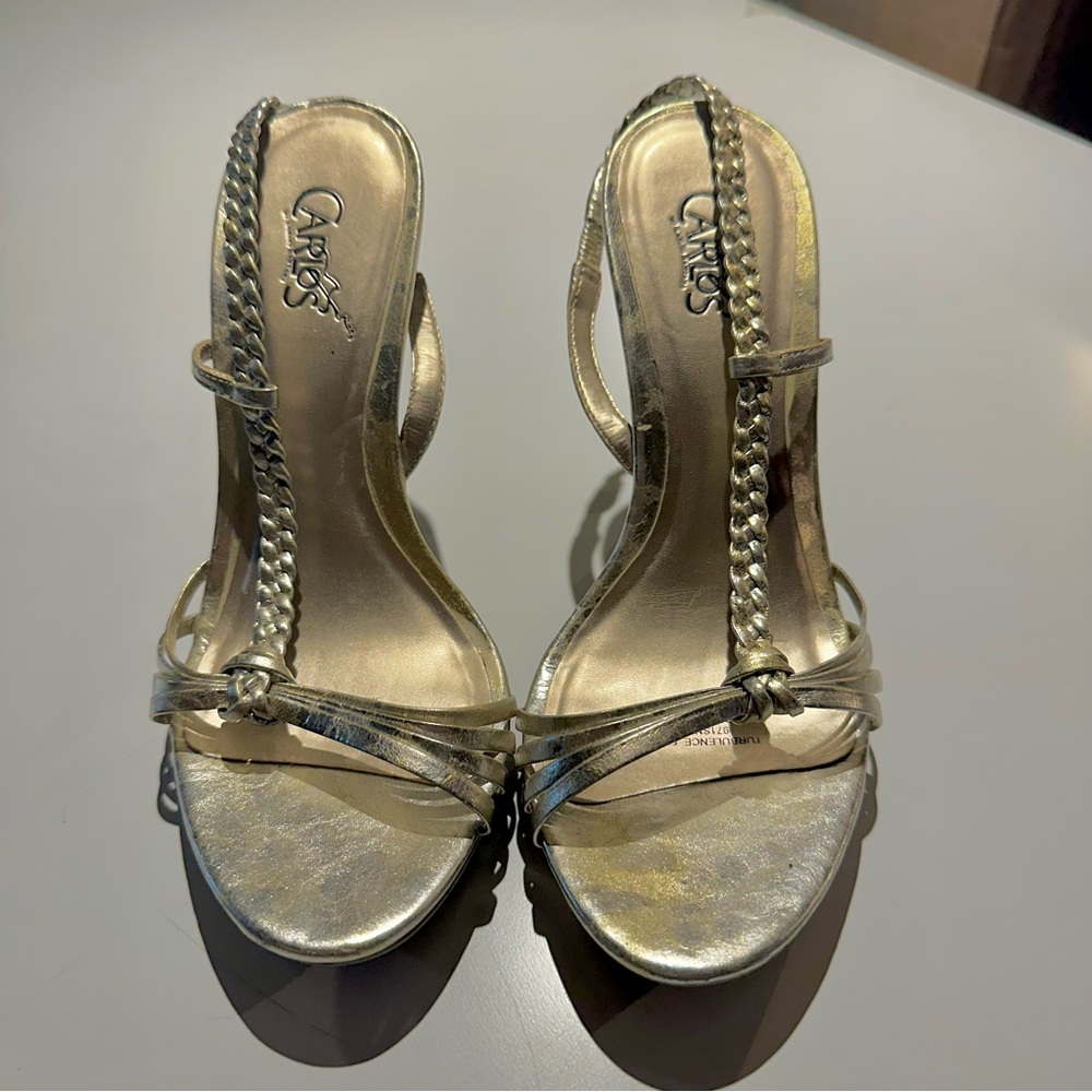 Carlos by Carlos Santana Gold Braided Heels
